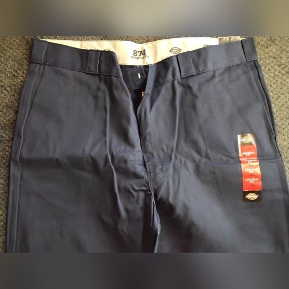 Dickies Work Pants Original Fit 874 Mens Khaki  W42xL29 Canvas Pant - Picture 3 of 7